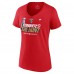 Футболка Florida Panthers Fanatics Womens 2024 Stanley Cup Champions Celebration V-Neck - Red