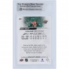 Matthew Boldy Minnesota Wild Autographed 2022-23 Upper Deck Series 1 Young Guns #201 Beckett Fanatics Witnessed Authenticated Rookie Card