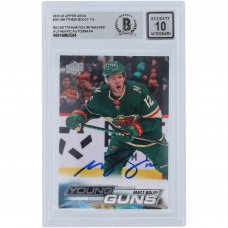 Matthew Boldy Minnesota Wild Autographed 2022-23 Upper Deck Series 1 Young Guns #201 Beckett Fanatics Witnessed Authenticated 10 Rookie Card