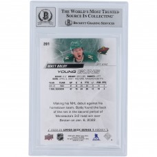 Matthew Boldy Minnesota Wild Autographed 2022-23 Upper Deck Series 1 Young Guns #201 Beckett Fanatics Witnessed Authenticated 10 Rookie Card
