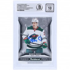 Marco Rossi Minnesota Wild Autographed 2022-23 Upper Deck Parkhurst Prominent Prospects #PP-4 Beckett Fanatics Witnessed Authenticated 10 Rookie Card