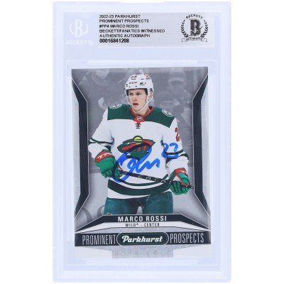 Marco Rossi Minnesota Wild Autographed 2022-23 Upper Deck Parkhurst Prominent Prospects #PP-4 Beckett Fanatics Witnessed Authenticated Rookie Card
