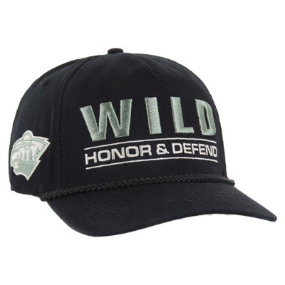 Бейсболка Minnesota Wild 47 Black OHT Military Appreciation Homeland Honor and Defend Hitch