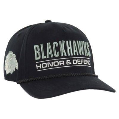 Бейсболка Chicago Blackhawks 47 OHT Military Appreciation Homeland Honor and Defend Hitch - Black