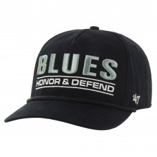 Бейсболка St. Louis Blues 47 OHT Military Appreciation Homeland Honor and Defend Hitch - Black