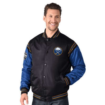 Куртка на кнопках Buffalo Sabres Starter Black 2024 NHL Global Series Varsity