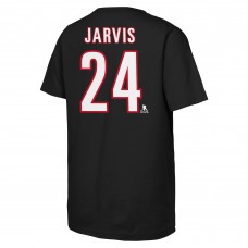 Подростковая Carolina Hurricanes Seth Jarvis Black Player Name & Number T-Shirt Подростковая Carolina Hurricanes Seth Jarvis Black Player Name & Number T-Shirt