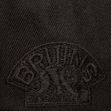Boston Bruins Mitchell & Ness Black Soul Strike Pearl Tonal Snapback Hat