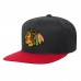 Бейсболка Подростковая Chicago Blackhawks Mitchell & Ness Black/Red Core Team Two-Tone