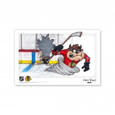 Chicago Blackhawks Tasmanian Devil 11 x 17 Looney Tunes Poster Print