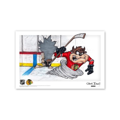 Chicago Blackhawks Tasmanian Devil 11 x 17 Looney Tunes Poster Print