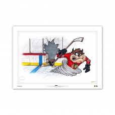 Chicago Blackhawks Tasmanian Devil 14 x 20 Looney Tunes Limited Edition Fine Art Print