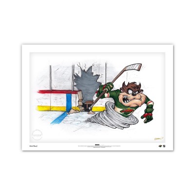 Minnesota Wild Tasmanian Devil 14 x 20 Looney Tunes Limited Edition Fine Art Print