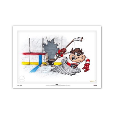 Florida Panthers Tasmanian Devil 24 x 36 Looney Tunes Limited Edition Fine Art Print