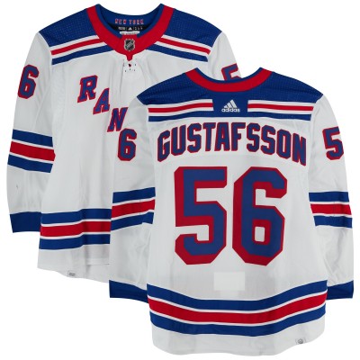 Erik Gustafsson New York Rangers Fanatics Authentic Game-Used #56 White adidas Jersey Worn During the Eastern Conference Finals of the 2024 Stanley Cup Playoffs vs. Florida Panthers