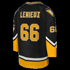 Подростковая Pittsburgh Penguins Mario Lemieux Mitchell & Ness Black 1992/93 Captain Patch Power Play Player Jersey Подростковая Pittsburgh Penguins Mario Lemieux Mitchell & Ness Black 1992/93 Captain Patch Power Play Player Jersey