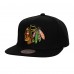 Бейсболка Chicago Blackhawks Mitchell & Ness Black Core Top Spot