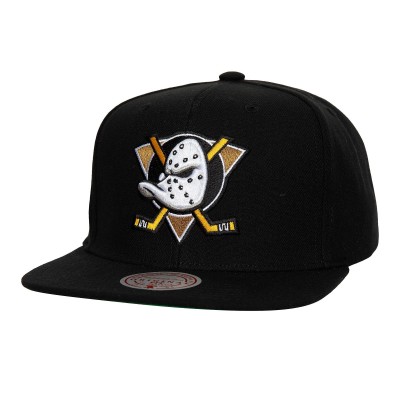 Бейсболка Anaheim Ducks Mitchell & Ness Black Core Top Spot