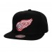 Detroit Red Wings Mitchell & Ness Black Core Top Spot Snapback Hat