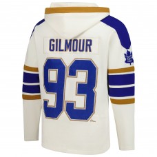 Толстовка Toronto Maple Leafs Doug Gilmour 47 Cream Blue Line Heritage Name & Number Lace-Up Толстовка Toronto Maple Leafs Doug Gilmour 47 Cream Blue Line Heritage Name & Number Lace-Up