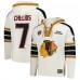Толстовка Chicago Blackhawks Chris Chelios 47 Cream Blue Line Heritage Name & Number Lace-Up Толстовка Chicago Blackhawks Chris Chelios 47 Cream Blue Line Heritage Name & Number Lace-Up