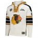 Толстовка Chicago Blackhawks Chris Chelios 47 Cream Blue Line Heritage Name & Number Lace-Up