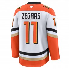 Игровая джерси Anaheim Ducks Trevor Zegras Fanatics White Away Premium