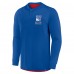 New York Rangers Fanatics Blue Adrenaline Push Long Sleeve Henley Shirt
