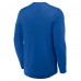 New York Rangers Fanatics Blue Adrenaline Push Long Sleeve Henley Shirt