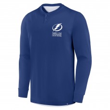 Футболка с длинным рукавом Tampa Bay Lightning Fanatics Blue Adrenaline Push Henley Футболка с длинным рукавом Tampa Bay Lightning Fanatics Blue Adrenaline Push Henley