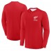 Detroit Red Wings Fanatics Red Adrenaline Push Long Sleeve Henley Shirt