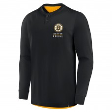 Футболка с длинным рукавом Boston Bruins Fanatics Black Adrenaline Push