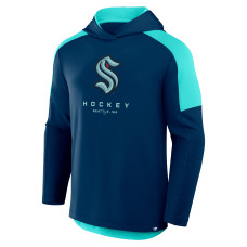 Seattle Kraken Fanatics Deep Sea Blue Meta Game Transitional Pullover Hoodie