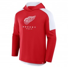 Detroit Red Wings Fanatics Red Meta Game Transitional Pullover Hoodie