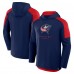 Columbus Blue Jackets Fanatics Navy Meta Game Transitional Pullover Hoodie