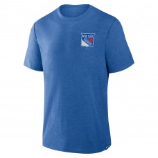 New York Rangers Fanatics Heather Blue Fan Lanes Tri-Blend T-Shirt New York Rangers Fanatics Heather Blue Fan Lanes Tri-Blend T-Shirt