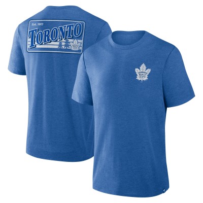 Футболка Toronto Maple Leafs Fanatics Heather Blue Fan Lanes Tri-Blend