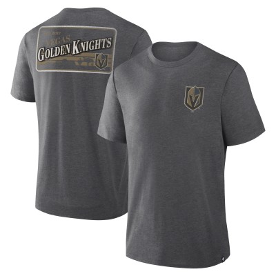 Футболка Vegas Golden Knights Fanatics Heather Charcoal Fan Lanes Tri-Blend
