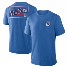 New York Rangers Fanatics Heather Blue Fan Lanes Tri-Blend T-Shirt New York Rangers Fanatics Heather Blue Fan Lanes Tri-Blend T-Shirt