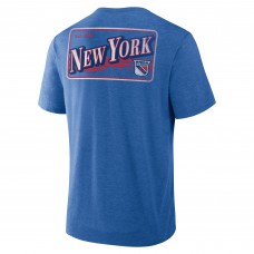 New York Rangers Fanatics Heather Blue Fan Lanes Tri-Blend T-Shirt New York Rangers Fanatics Heather Blue Fan Lanes Tri-Blend T-Shirt