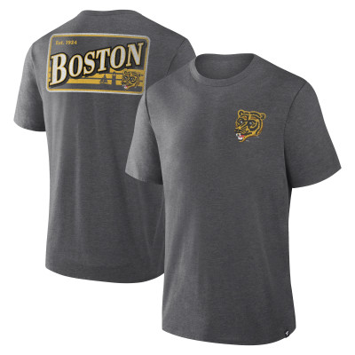 Футболка Boston Bruins Fanatics Heather Charcoal Fan Lanes Tri-Blend