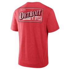 Detroit Red Wings Fanatics Heather Red Fan Lanes Tri-Blend T-Shirt