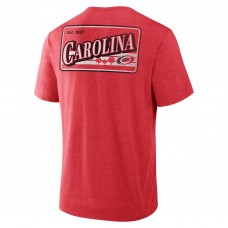 Carolina Hurricanes Fanatics Heather Red Fan Lanes Tri-Blend T-Shirt