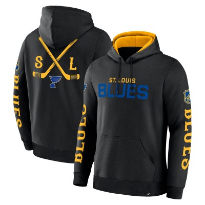 St. Louis Blues Fanatics Black Big City Legacy Fleece Pullover Hoodie