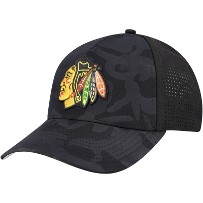 Бейсболка Chicago Blackhawks American Needle Valin Camo Super Tech Vented - Black