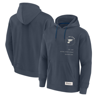 St. Louis Blues Fanatics Navy Future Ground Info Pullover Hoodie