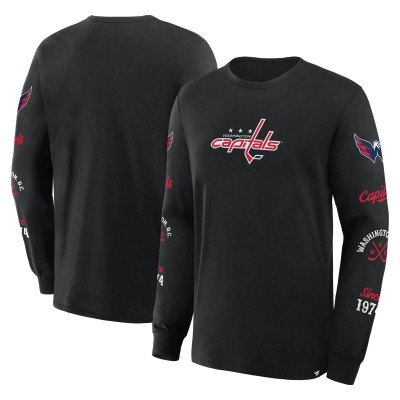 Футболка с длинным рукавом Washington Capitals Fanatics Boxed In Legacy - Black