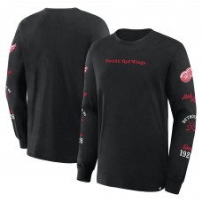Detroit Red Wings Fanatics Black Boxed In Legacy Long Sleeve T-Shirt