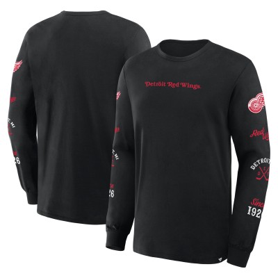 Detroit Red Wings Fanatics Black Boxed In Legacy Long Sleeve T-Shirt