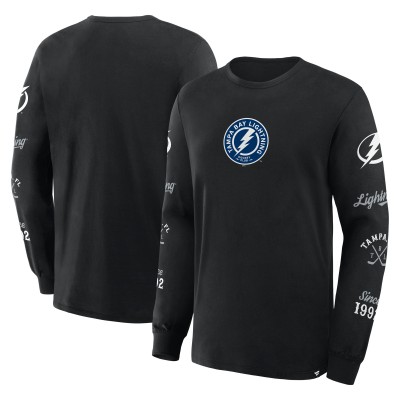 Футболка Tampa Bay Lightning Fanatics Black Boxed In Legacy Long Sleeve